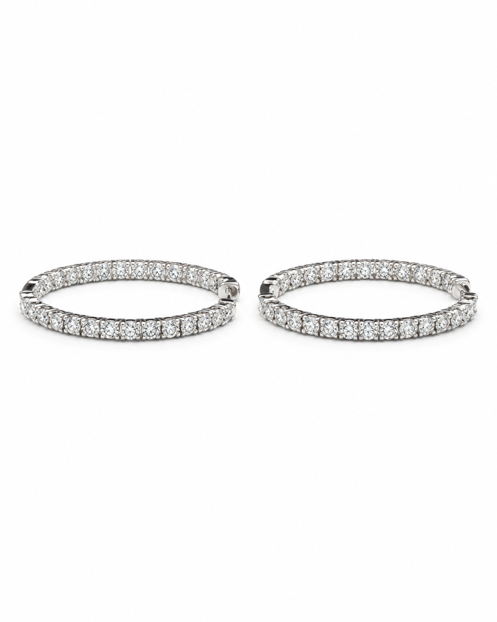 Inside-out Diamond Hoop Earrings