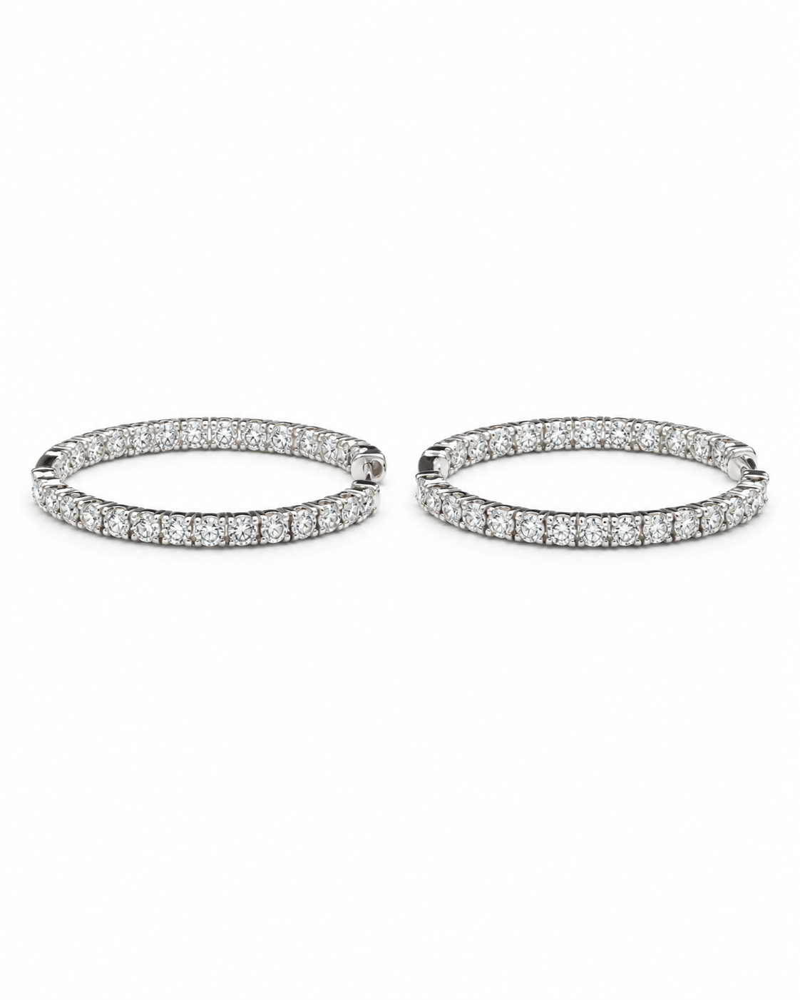 Inside-out Diamond Hoop Earrings