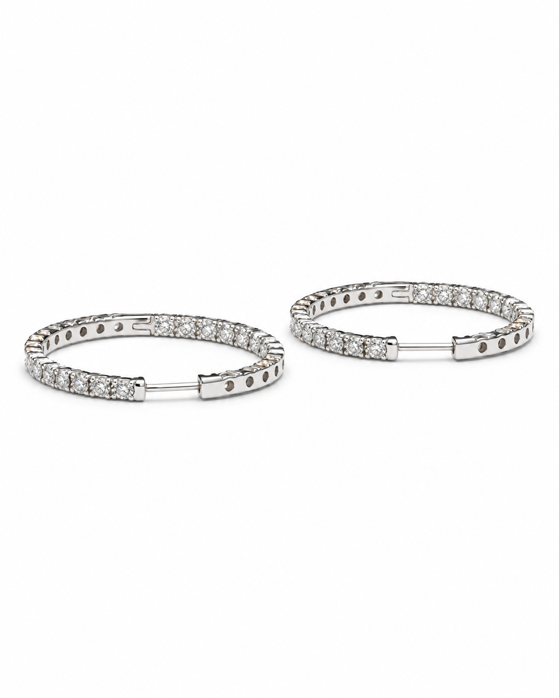 Inside-out Diamond Hoop Earrings